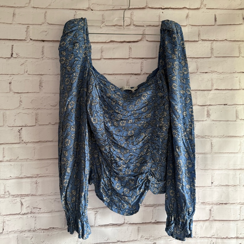 Astr Blue‎ Floral Blouse